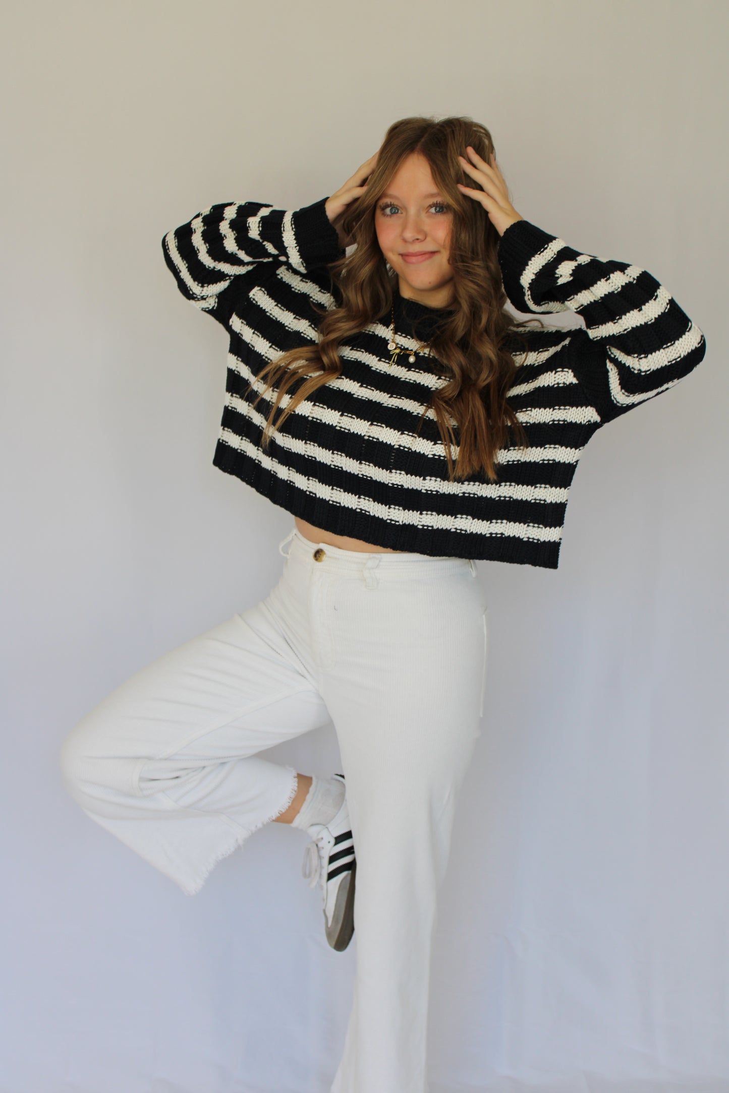 Natalle Striped Sweater