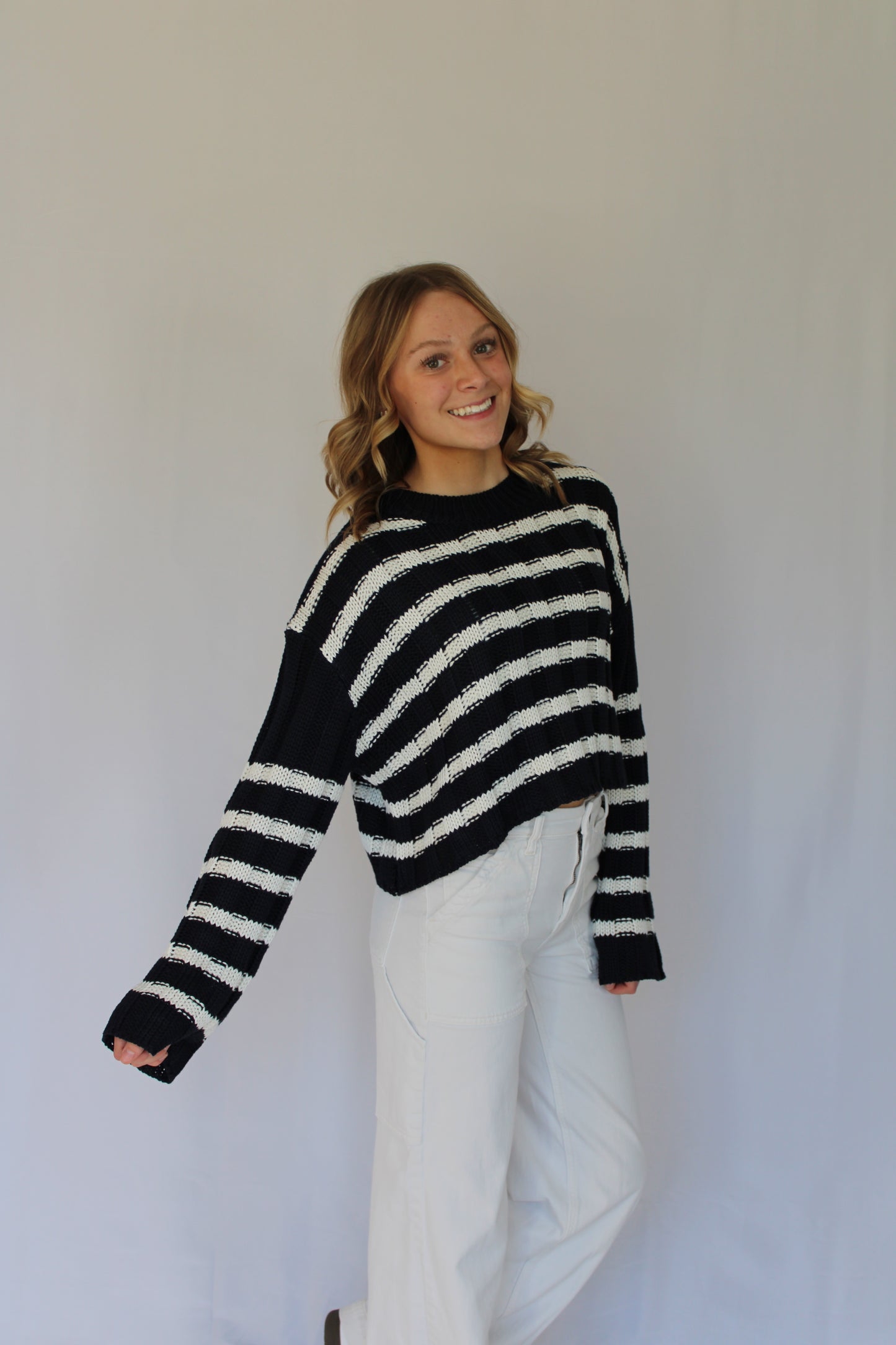 Natalle Striped Sweater